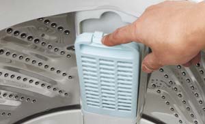 まずはフィルターを綺麗に洗うこと：縦型洗濯槽の場合