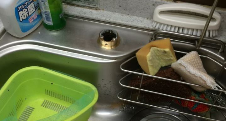 台所/キッチン/流し台の蛇口・水栓の交換・取り換え手順：施工用アダプター設置