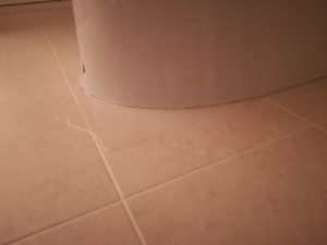 トイレの便器と床の隙間から水漏れ