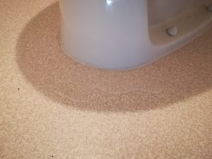 トイレの便器と床の隙間から水漏れ